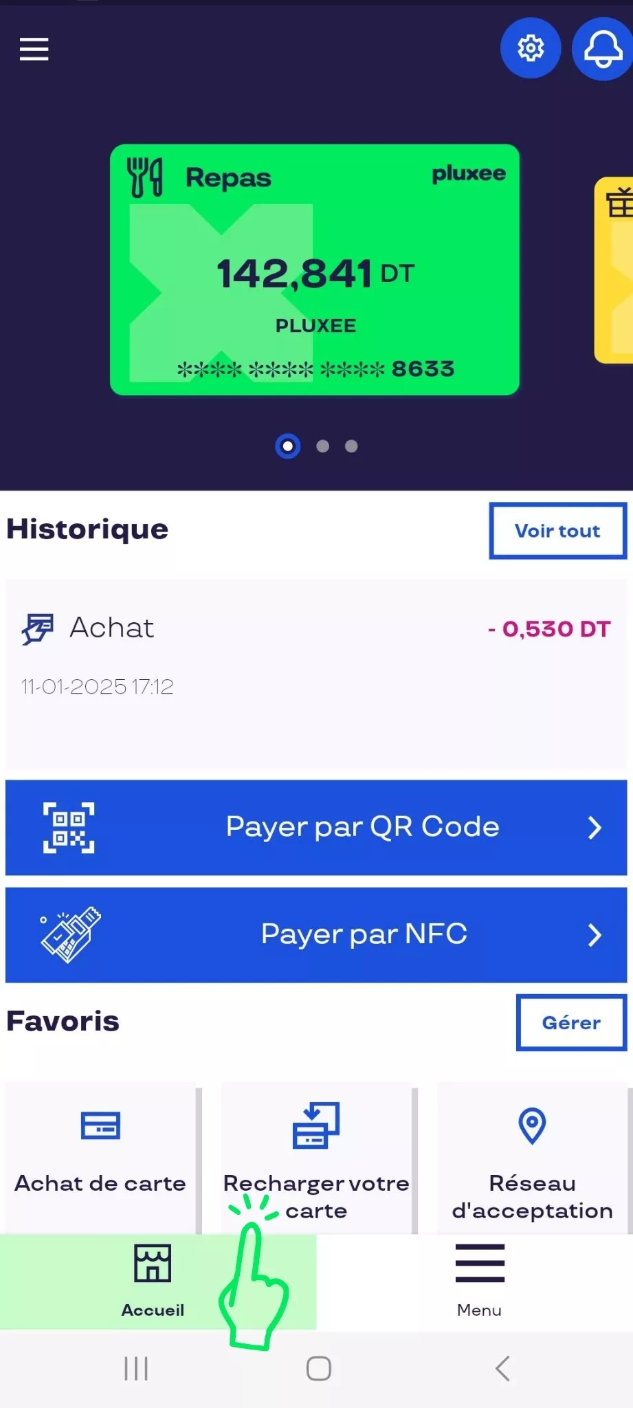 recharger votre carte Pluxee 